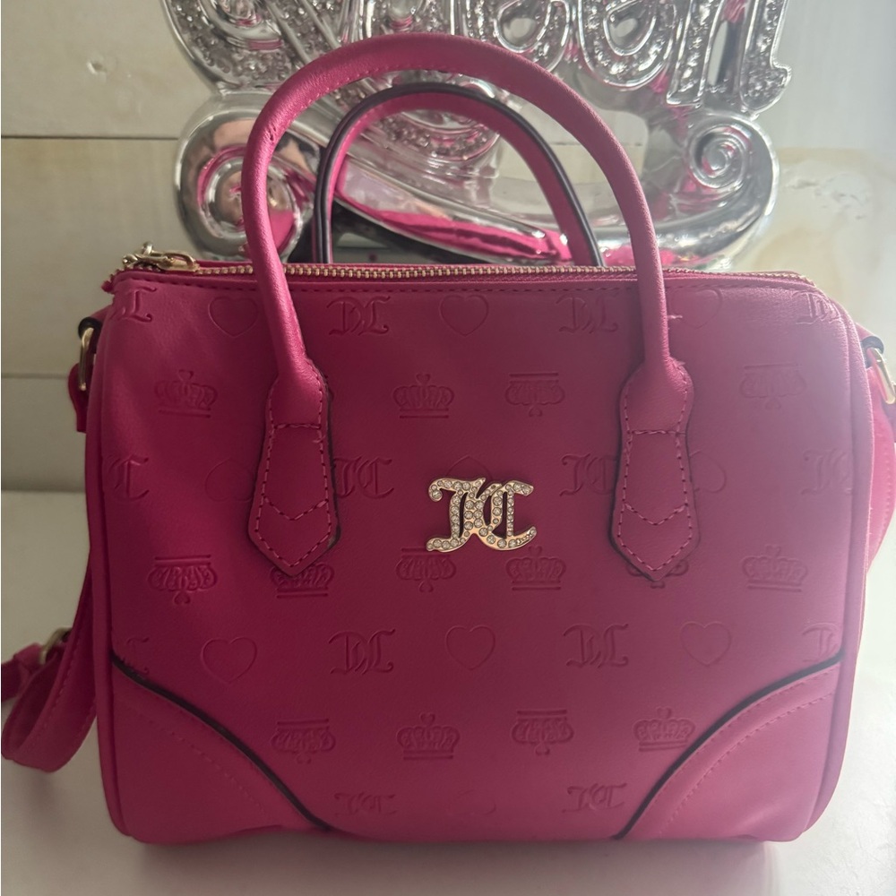 Pink Embossed Women's Handbag